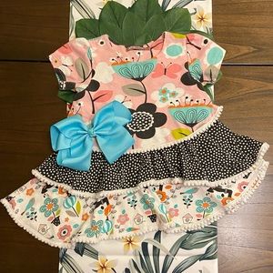 Girls Jelly the Pug Blouse in Pourri Coll.